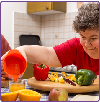 Woman Pouring Her Juice